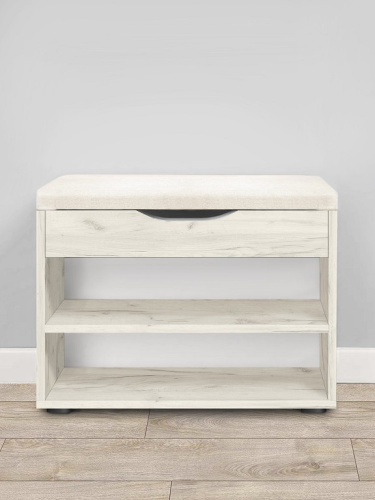 Банкетка Этна СН-122.07 дуб крафт белый 