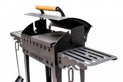 Мангал-гриль Вулкан Металл на колесах 4мм
