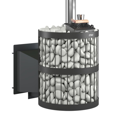 Чугунная печь для бани ЭТНА 24 Панорама М закрытая каменка Стандарт