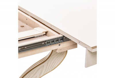 Стол раздвижной Leset Ромео 1Р Слоновая кость 1013 с золотой патиной 