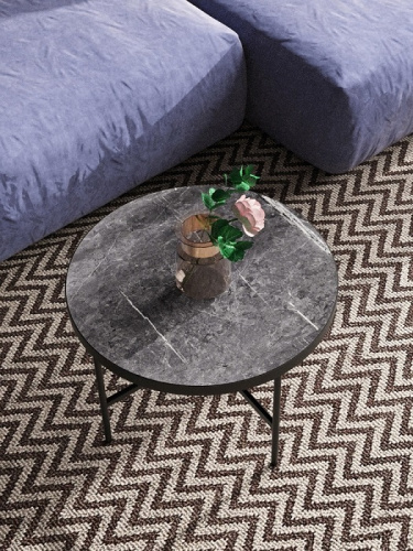 Стол журнальный МеталлАрт М011 большой черный мрамор 