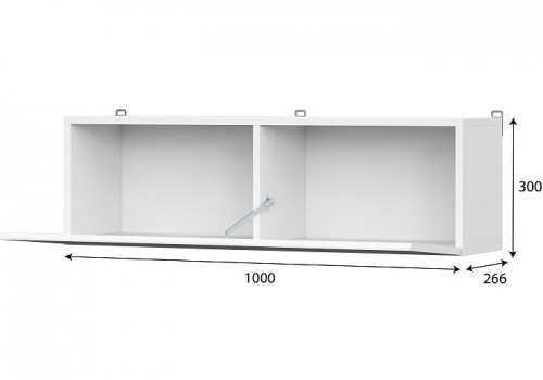 Шкаф NN Мебель (МС Токио) Белый текстурный навесной 