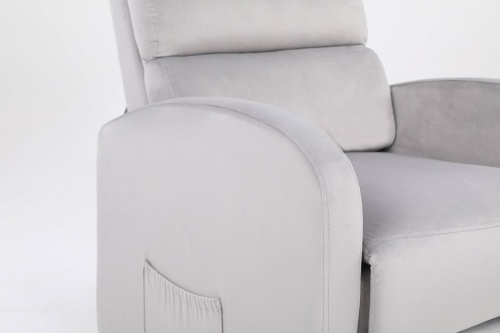 Кресло вибромассажное Calviano 2164 серый велюр 