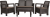 Комплект мебели Tarifa Set (Тарифа Сэт), коричневый