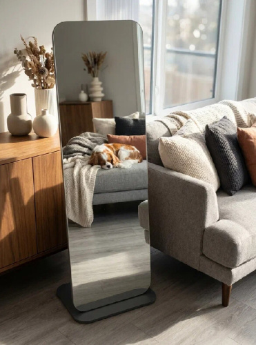 Зеркало напольное Стелла 4 графит темный 