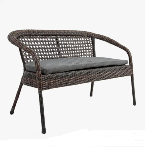 Садовый диван 2-х местный DECO 7019П серо-коричневый