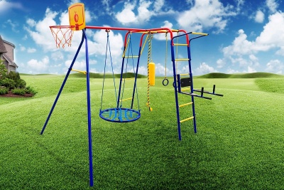 Уличный спортивный комплекс для дачи Пионер Юла Макси с гнездом 80М