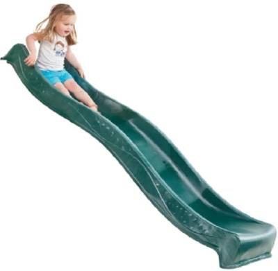 Скат для горки KBT Yulvo HDPE с подключением к воде зеленый