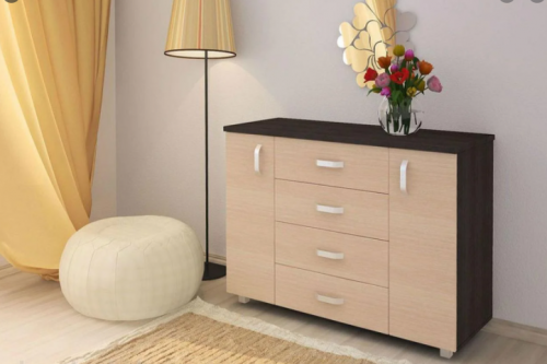 Комод Эльф-1 дуб венге/дуб молочный 