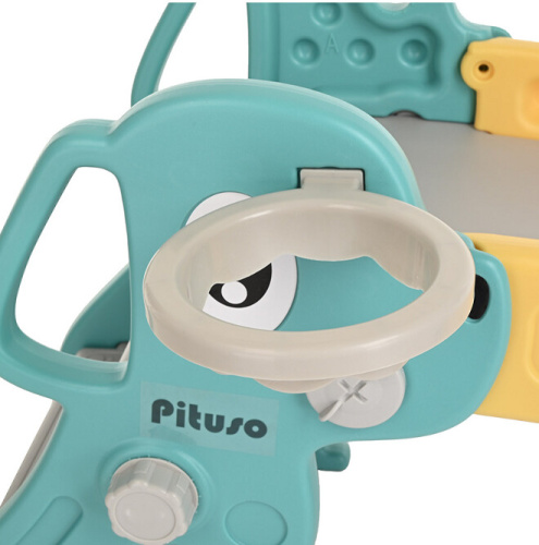 Горка-комплекс Pituso Мопсик с баскетбольным кольцом FE-HT-XG0-green