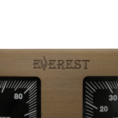 Термогигрометр EVEREST горизонталь кедр (TG-02 black)
