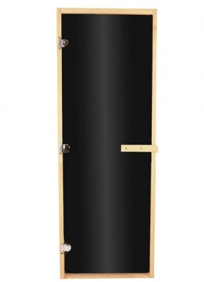 Дверь для бани стеклянная Бронза BLACK 1900х700мм Осина