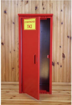 Шкаф для газового баллона одинарный 1х50 л высота 1,4м красный