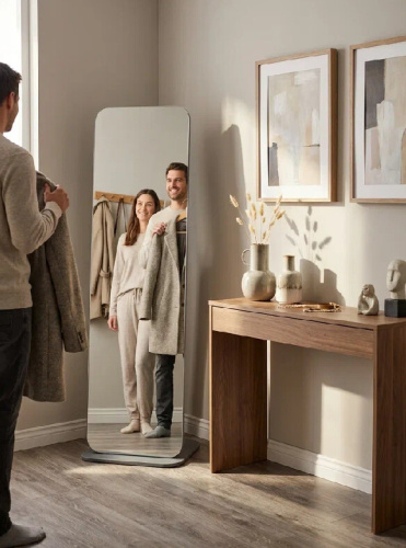 Зеркало напольное Стелла 4 графит темный 