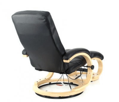 Кресло вибромассажное с пуфом LUCARO RECLINER black 