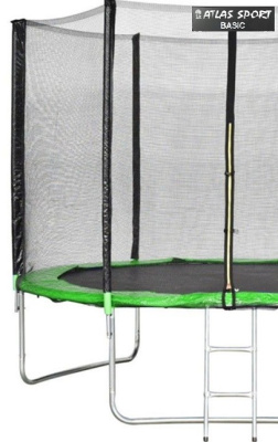 Батут Atlas Sport 252 см (8ft) BASIC с лестницей GREEN