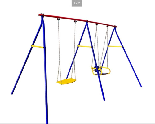 Качели дачные Пионер 2 двойные качели цепные со спинкой + качели цепные