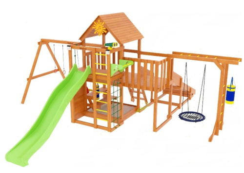 Детская площадка IgraGrad Крафт Pro 4 с зимней горкой