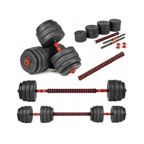 Набор композитных гантелей AMETIST 40 кг с соединительным грифом