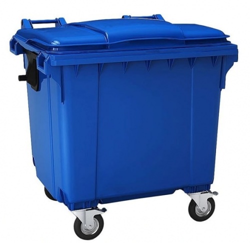 Контейнер для мусора Эдванс 1100л с крышкой синий
