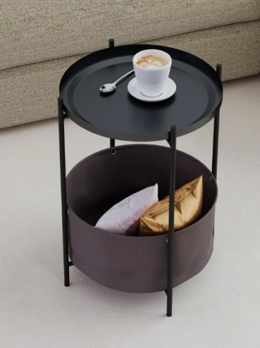 Стол журнальный Элдей коричневый чёрный 