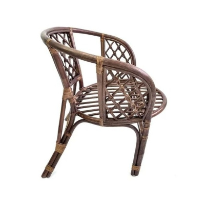 IND Кресло Багама 1 орех подушка коричневая 