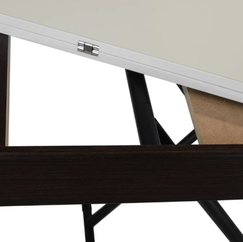 Стол трансформер Лерон белый черный 