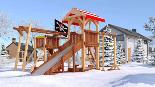 Детская спортивная площадка для дачи Савушка 4 Cезона 8