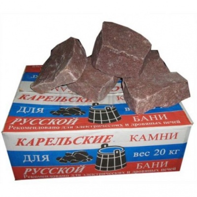 Камни для банных печей Малиновый кварцит колотый
