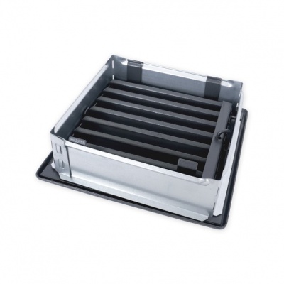 Вентиляционная решетка темно-серый с задвижкой 17х17