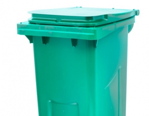Контейнер для мусора Эдванс 120л с крышкой светло-зеленый