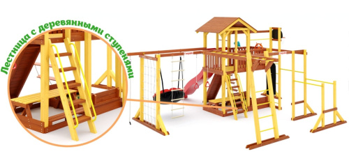 Детская спортивная площадка для дачи Савушка Семейная COMFORT