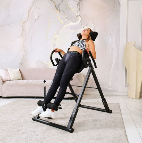 Инверсионный стол складной DFC STYLE чёрный U-образный фиксатор