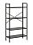 Стеллаж Leset Стилвуд 24 широкий 4 полки черный