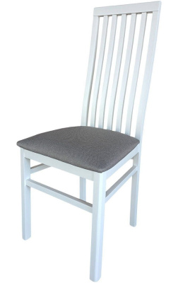 Стул МДК-82.1 Эмаль белая Серая рогожка 