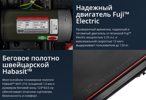 Электрическая беговая дорожка Titanium Masters Physiotech TBM