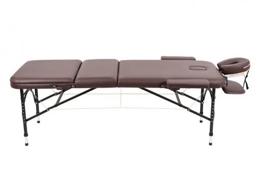 Массажный стол складной STRONG 70 см 3-с алюминиевый коричневый