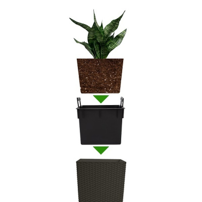 Кашпо для цветов Prosperplast Rato Low DRTS400L-440U