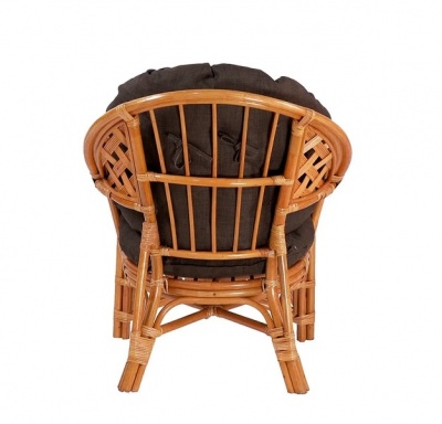 IND Кресло Черчилль коньяк темные подушки 