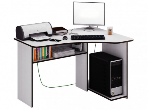 Стол угловой Триан-1 правый дуб молочный 