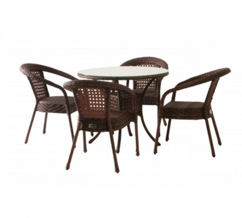 Стол обеденный круглый DECO D90 шоколад