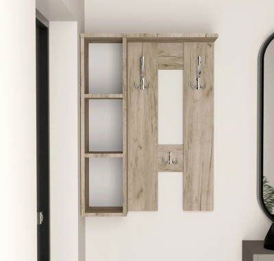 Вешалка настенная Артём-Мебель СН-100.44 дуб крафт серый 