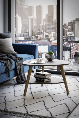 Стол журнальный Бруклин серый бетон дуб сонома 