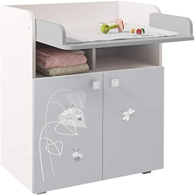 Комод Polini Kids French Amis 1270 белый/серый 