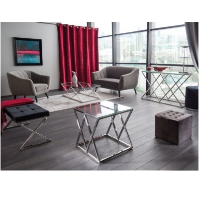 Стол журнальный SIGNAL ZEGNA B серебряный 