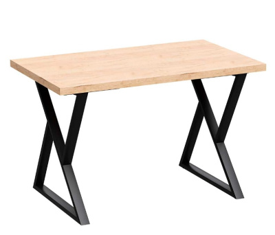 Стол Дели 160х80 дуб золотой металл черный 