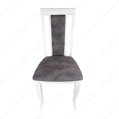 Стул Б-2230.1 Эмаль белая Микровелюр серый 