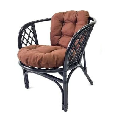 IND Кресло Багама 1 венге подушка коричневая 