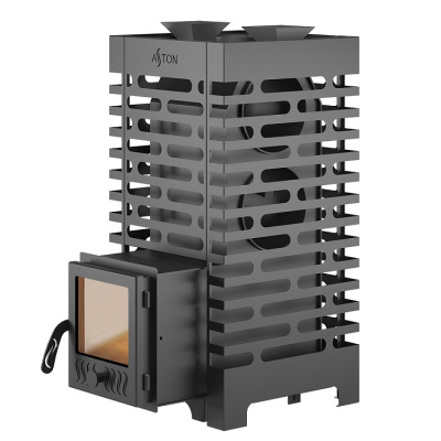 Печь для бани ASTON 20 стекло с баком на трубе 50л (AISI 439)