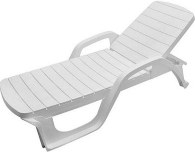 Шезлонг Ellastik Plast Прованс 190x70x32 белый